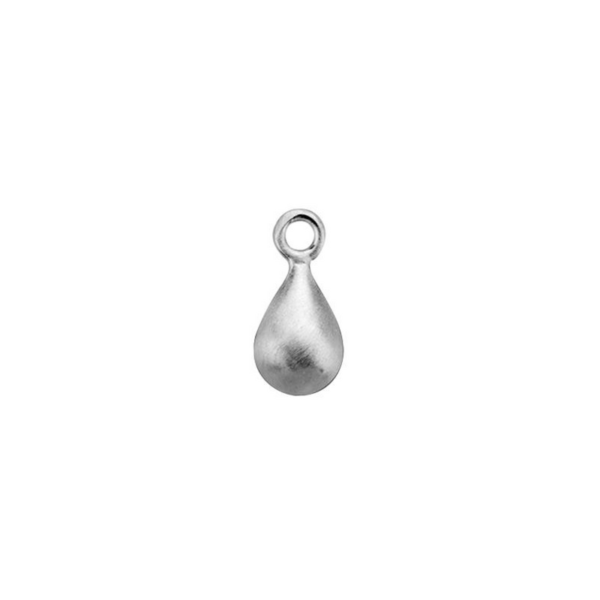 Sterling Silver Tiny Puff Teardrop