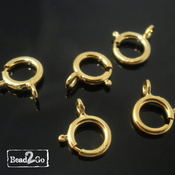Gold Spring Ring Clasps